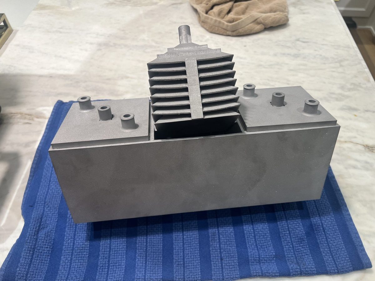 3D-printed model of CAST media stack lifted from housing — illustrative only, not a functional unit